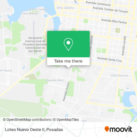 Mapa de Loteo Nuevo Oeste II