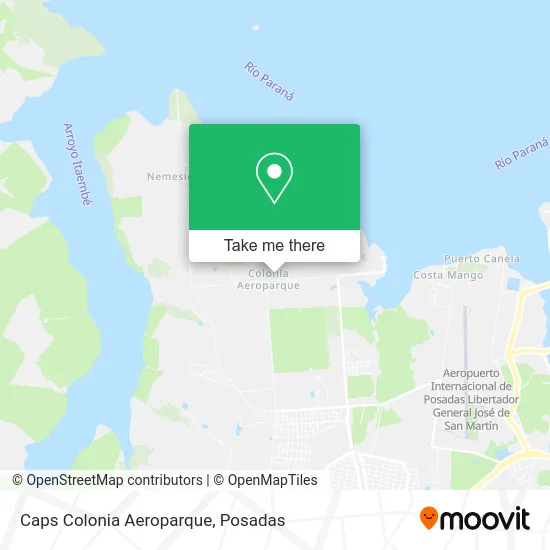 Caps Colonia Aeroparque map