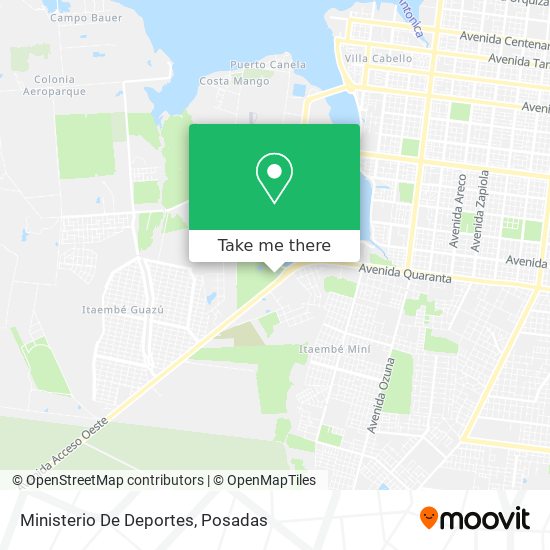 Ministerio De Deportes map