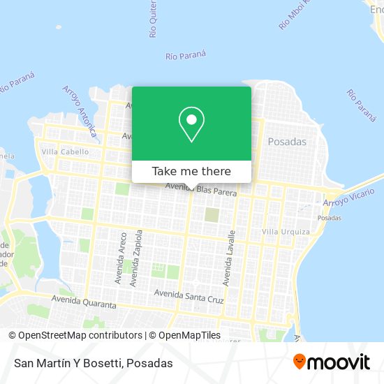 Mapa de San Martín Y Bosetti