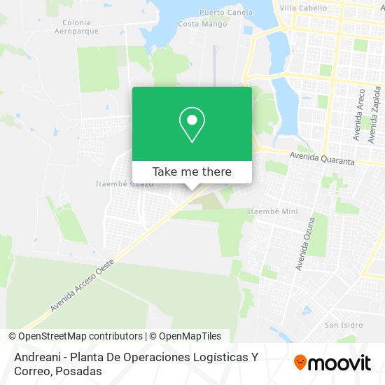 Andreani - Planta De Operaciones Logísticas Y Correo map