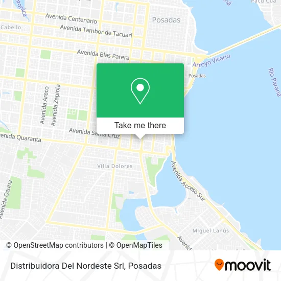 Distribuidora Del Nordeste Srl map