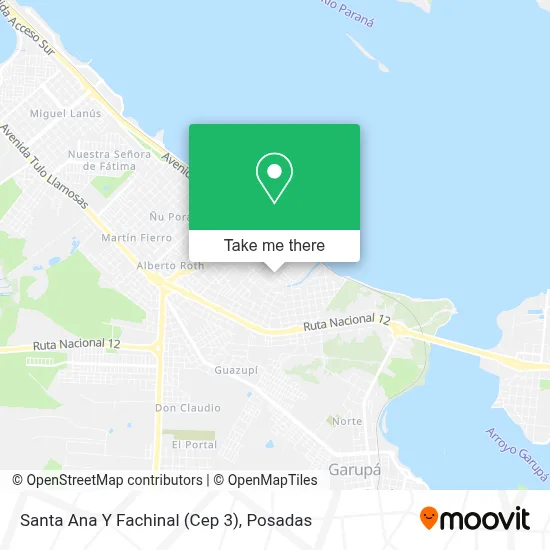 Santa Ana Y Fachinal (Cep 3) map