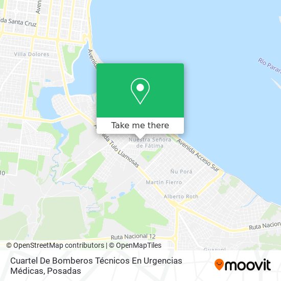 Cuartel De Bomberos Técnicos En Urgencias Médicas map