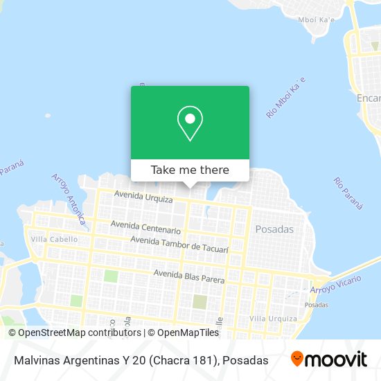 Mapa de Malvinas Argentinas Y 20 (Chacra 181)