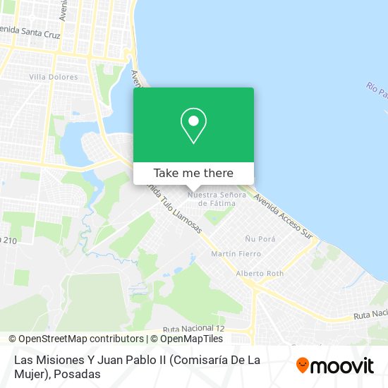 Las Misiones Y Juan Pablo II (Comisaría De La Mujer) map