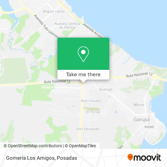 Gomería Los Amigos map