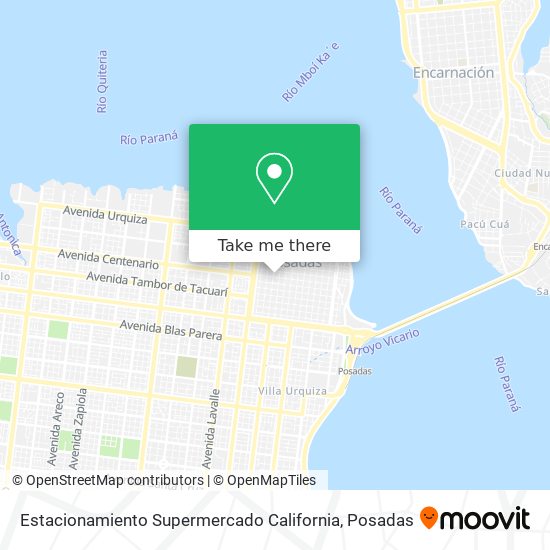 Estacionamiento Supermercado California map
