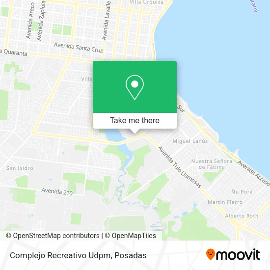 Complejo Recreativo Udpm map