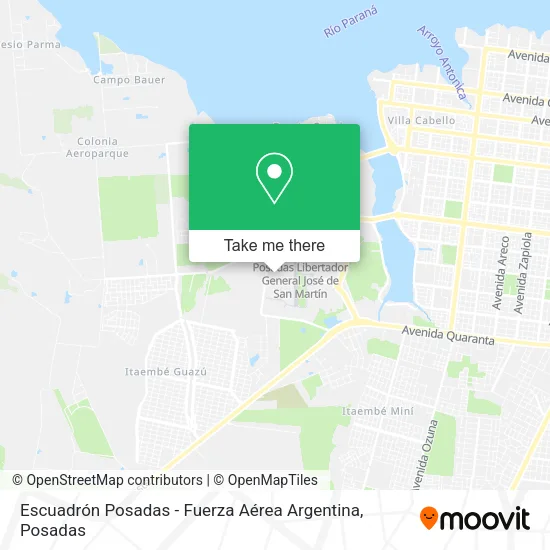 Escuadrón Posadas - Fuerza Aérea Argentina map