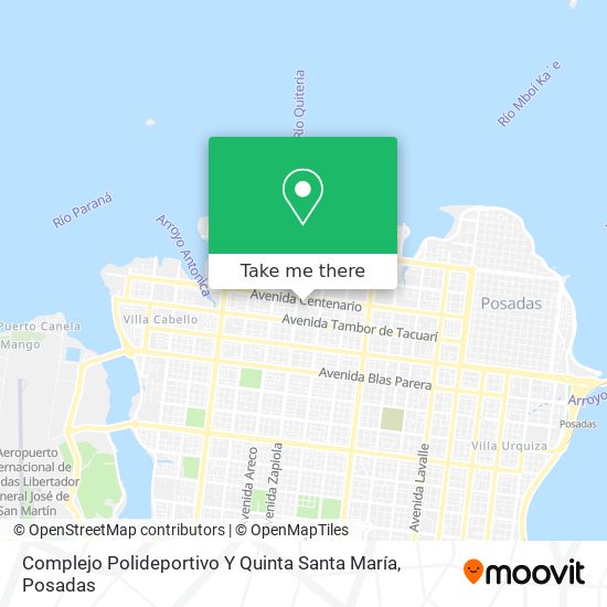Complejo Polideportivo Y Quinta Santa María map