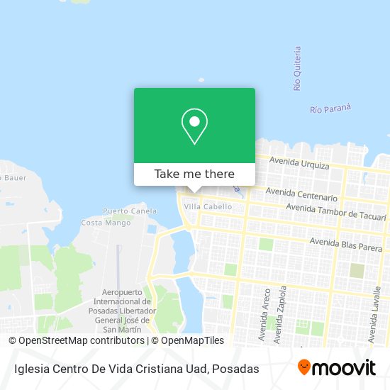 Iglesia Centro De Vida Cristiana Uad map