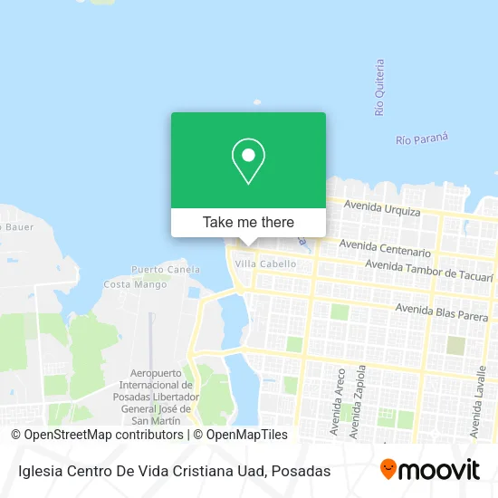 Iglesia Centro De Vida Cristiana Uad map