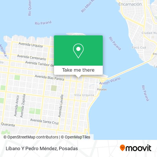 Líbano Y Pedro Méndez map