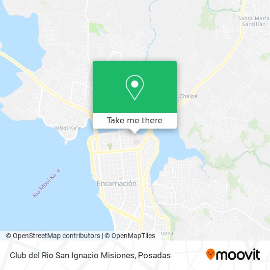 Club del Rio San Ignacio Misiones map