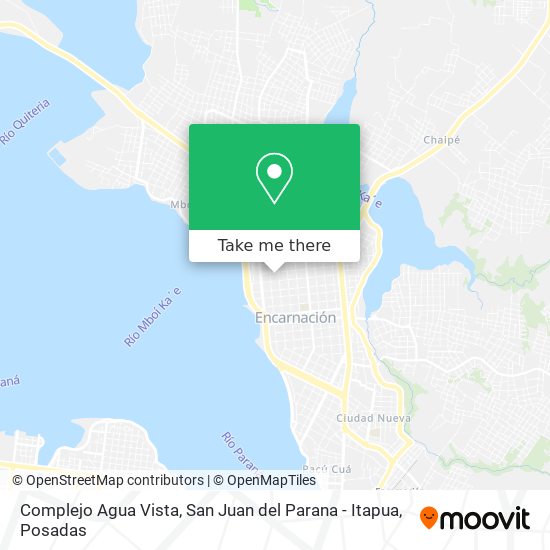 Complejo Agua Vista, San Juan del Parana - Itapua map