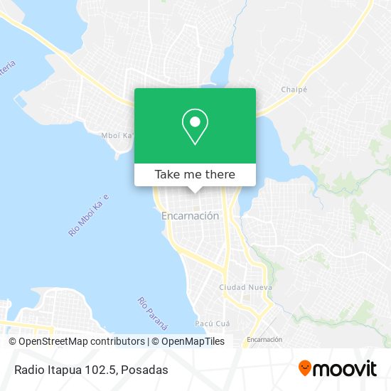 Radio Itapua 102.5 map