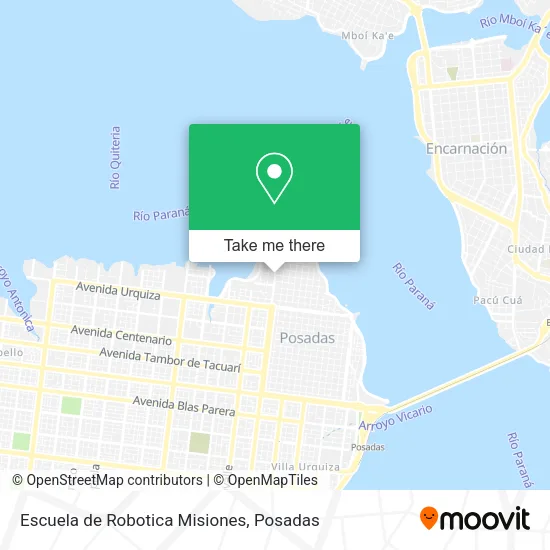 Escuela de Robotica Misiones map