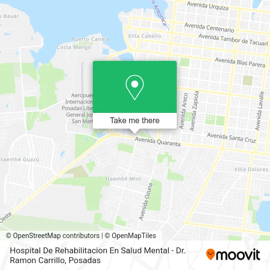 Hospital De Rehabilitacion En Salud Mental - Dr. Ramon Carrillo map