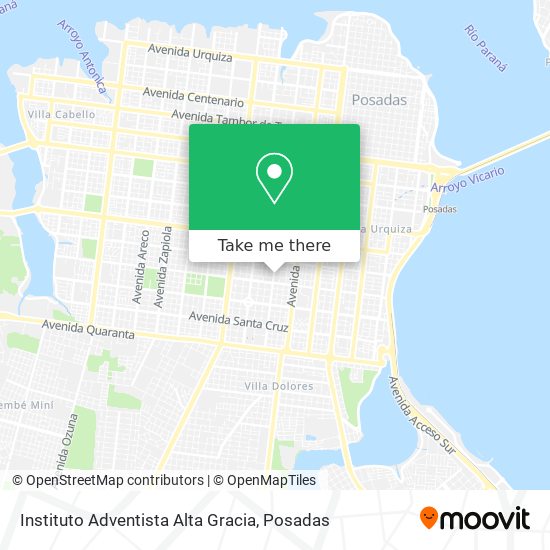 Mapa de Instituto Adventista Alta Gracia