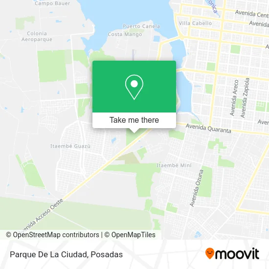 Parque De La Ciudad map