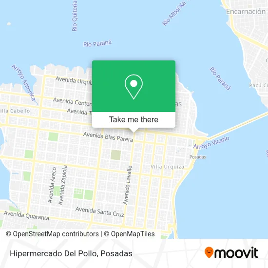 Hipermercado Del Pollo map