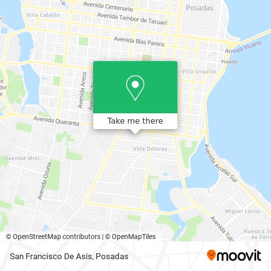 San Francisco De Asís map