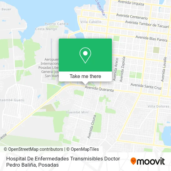 Hospital De Enfermedades Transmisibles Doctor Pedro Baliña map