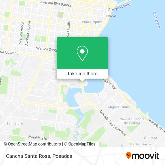 Cancha Santa Rosa map