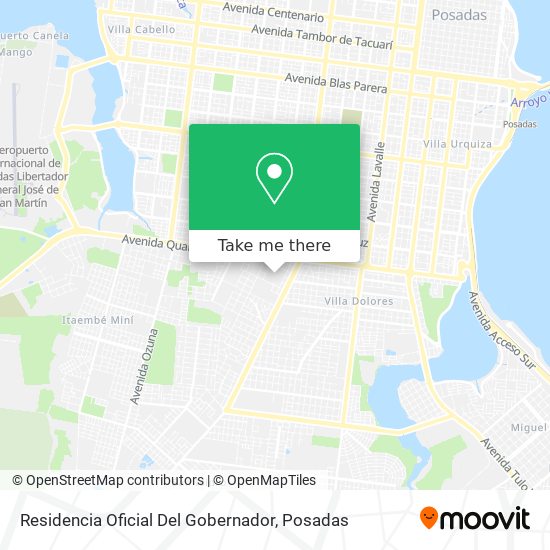 Mapa de Residencia Oficial Del Gobernador