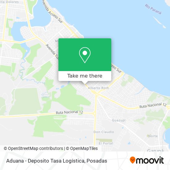 Mapa de Aduana - Deposito Tasa Logística