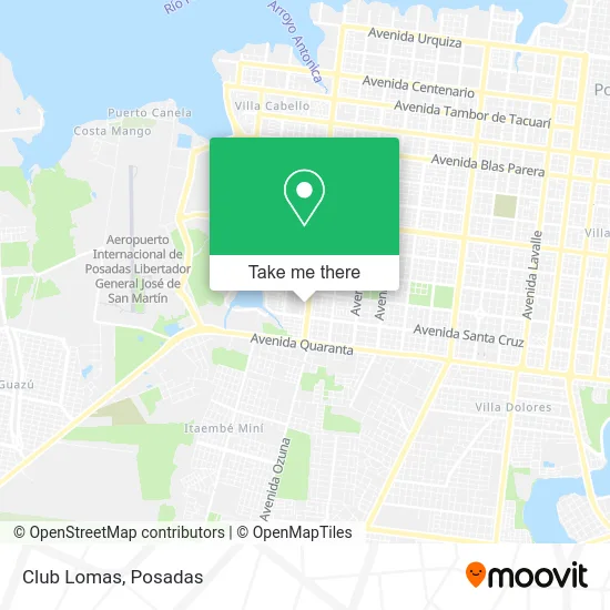 Club Lomas map