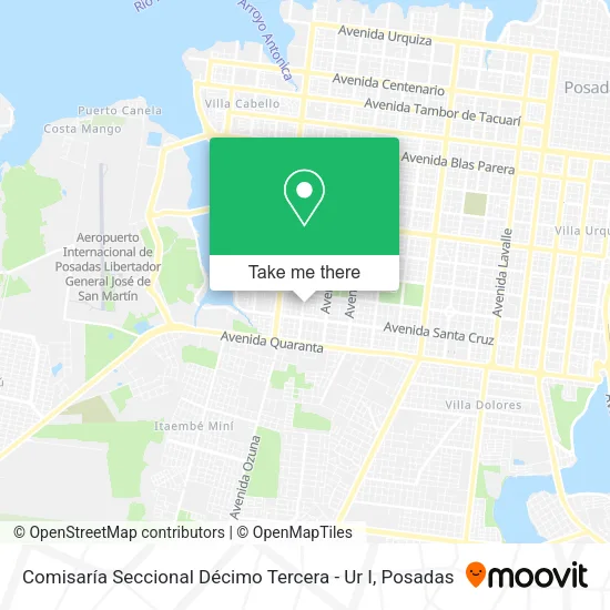 Mapa de Comisaría Seccional Décimo Tercera - Ur I