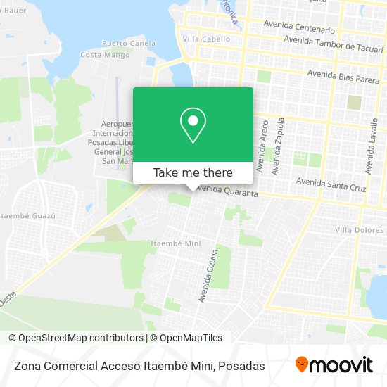 Mapa de Zona Comercial Acceso Itaembé Miní
