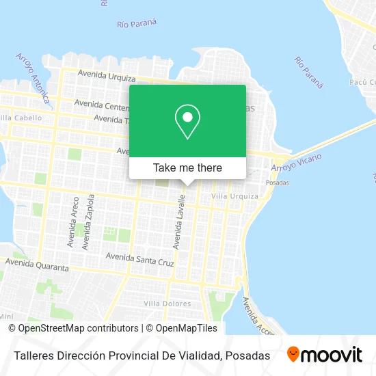 Talleres Dirección Provincial De Vialidad map
