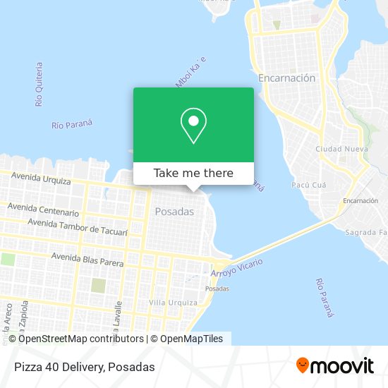 Pizza 40 Delivery map