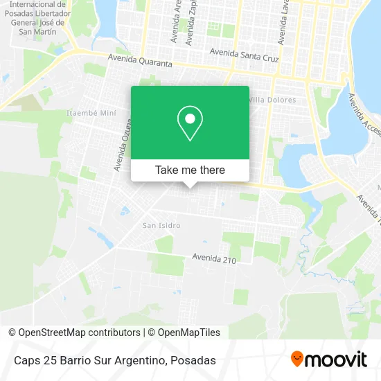 Caps 25 Barrio Sur Argentino map
