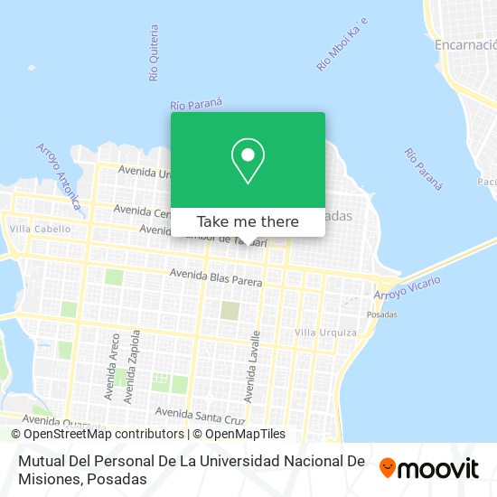 Mutual Del Personal De La Universidad Nacional De Misiones map