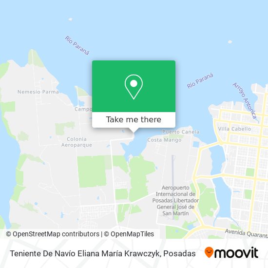 Mapa de Teniente De Navío Eliana María Krawczyk