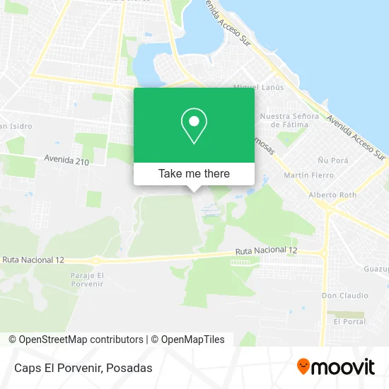 Caps El Porvenir map