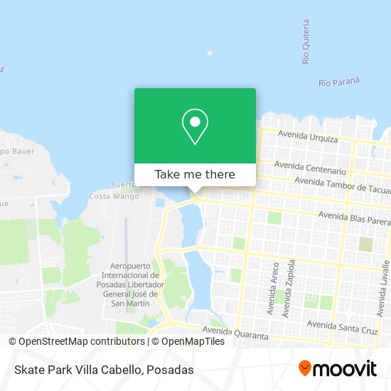 Skate Park Villa Cabello map