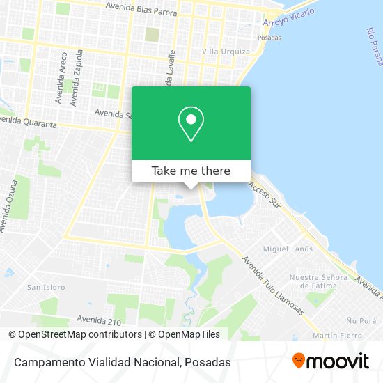 Campamento Vialidad Nacional map