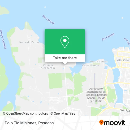 Polo Tic Misiones map