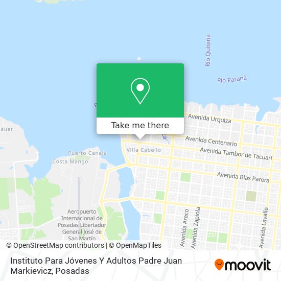Instituto Para Jóvenes Y Adultos Padre Juan Markievicz map