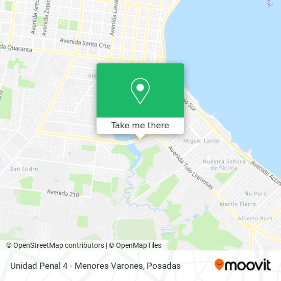 Mapa de Unidad Penal 4 - Menores Varones