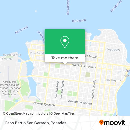 Caps Barrio San Gerardo map