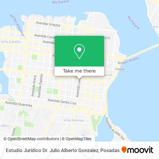 Mapa de Estudio Jurídico Dr. Julio Alberto Gonzalez