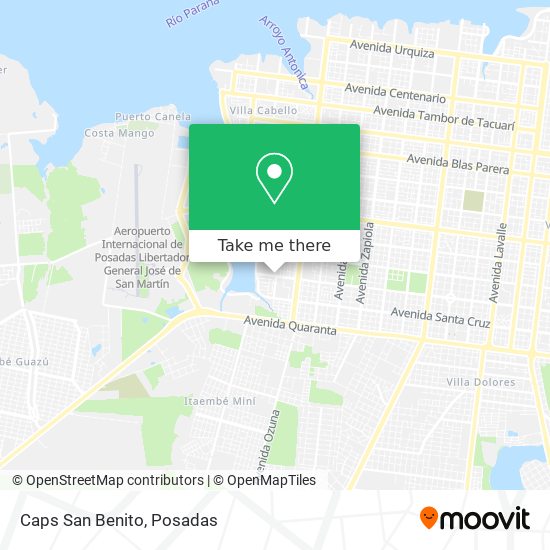 Caps San Benito map