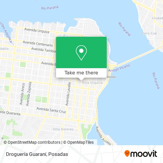 Droguería Guaraní map