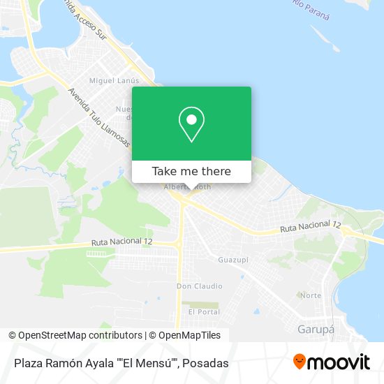 Mapa de Plaza Ramón Ayala ""El Mensú""